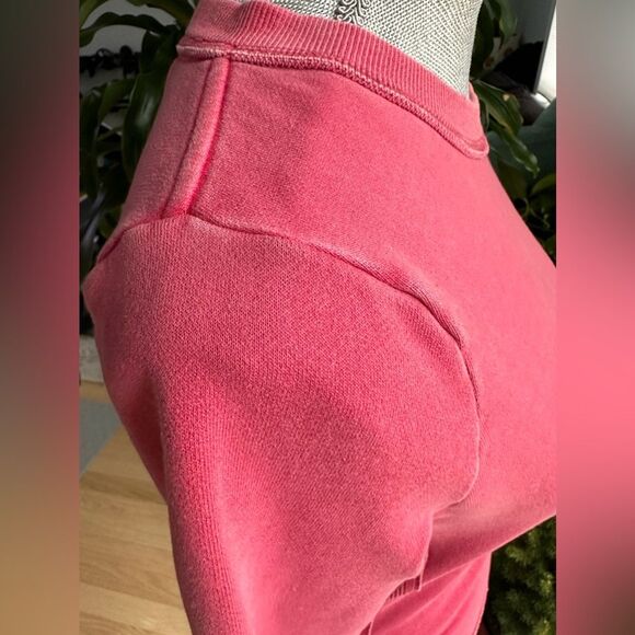 Converse One Star Red Cotton Boat Neck Sweater Pullover Shirt Top size S - Picture 6 of 12